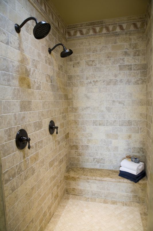 Dual Shower Heads in a Large Walk-in